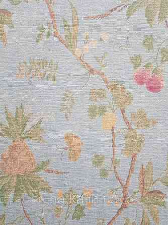 Шпалери метрові вінілові на флізеліні A.S.Creation Flowers Symphony1.06x10 рослини фрукти екзотичні яскраво бірюзові Київ
