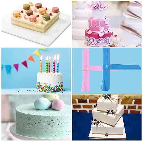 Кондитерський скребок регульований для вирівнювання торта 23 см рожевий Київ