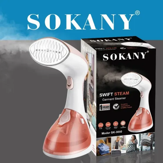 Ручной отпариватель Sokany SK-3050 1500 Вт 0,27 л быстрый пар 20 г/мин для одежды и текстиля Одесса