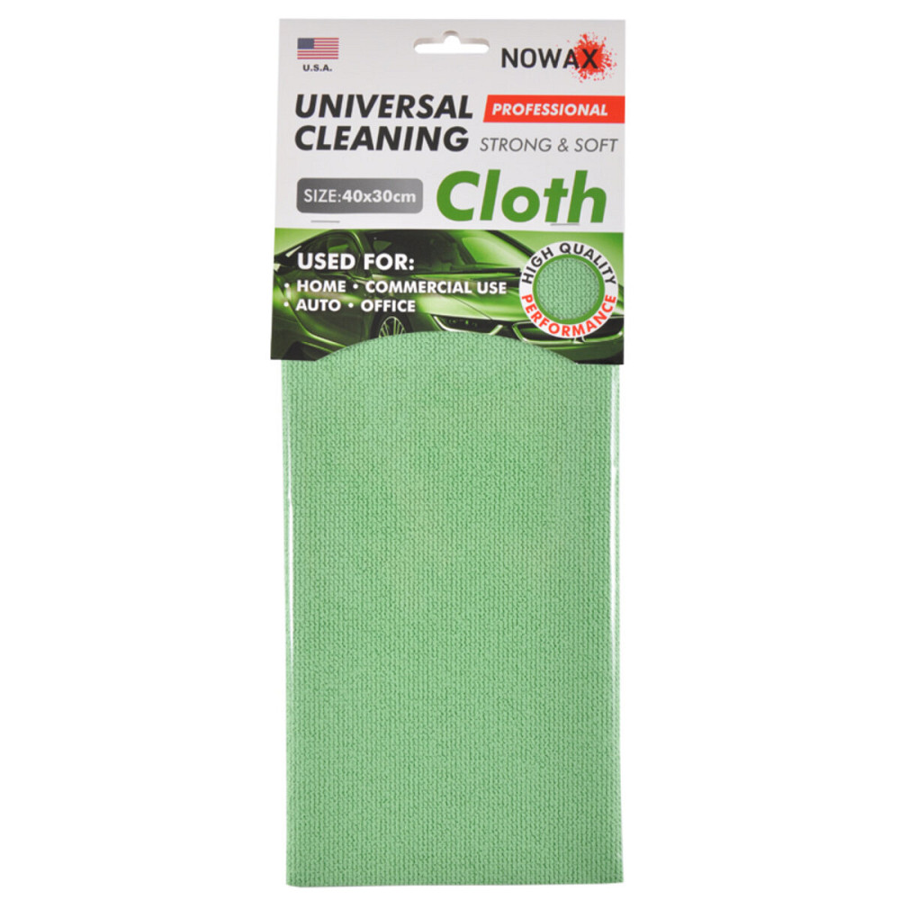 Професійна ганчірка Nowax для авто 40*30см (PU зелена) Київ - фото 1