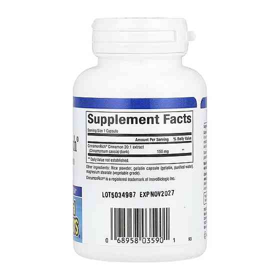 Екстракт кориці Natural Factors WellBetX CinnamonRich 150mg 60 капс Київ