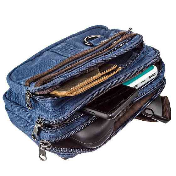 Бананка текстильна на пояс Синя (Vintage) Київ