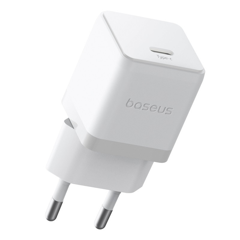Мережевий зарядний пристрій Baseus Palm Fast Charger 1C 20W EU Moon White (with Baseus Mini White Cable USB-C to USB-C 60W Одеса - фото 5