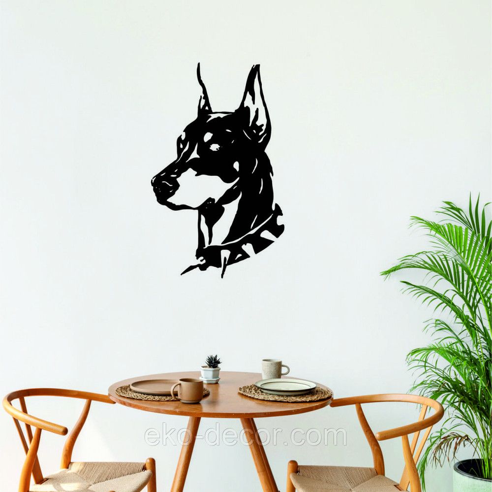 Декоративне настінне Панно «Доберман», Декор на стіну Київ - фото 8
