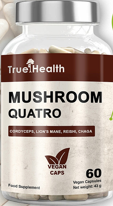 Комплекс из четырех грибов True Health Mushroom Quatro 60 капсул Луцк - изображение 1