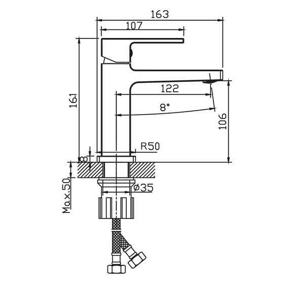 Змішувач для умивальника Haiba Kant 001 HB9600 Харків