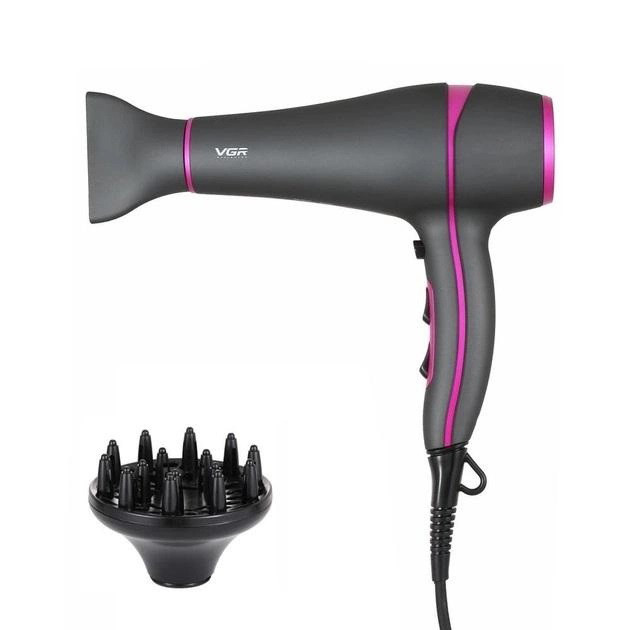 Электрический фен для гладких волос VGR, Фен для укладки любых волос с режимами JB-16 Львов - изображение 10