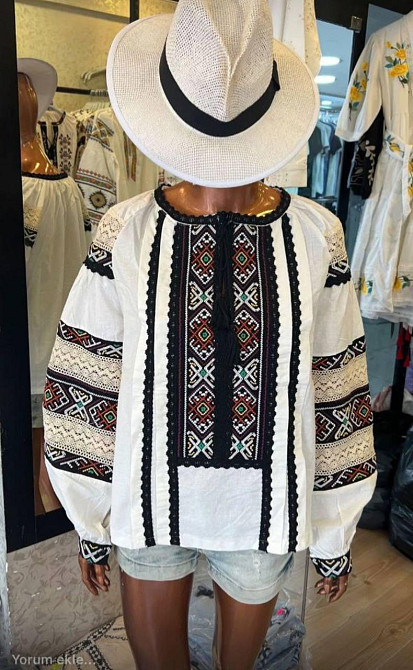 Жіноча сучасна вишиванка з об'ємною рукавом 80% бавовна 46 Одеса - фото 1