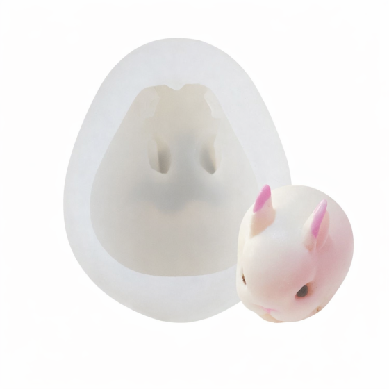 Силіконовий 3D молд Зайчик пасхальний об’ємна форма кролик Київ