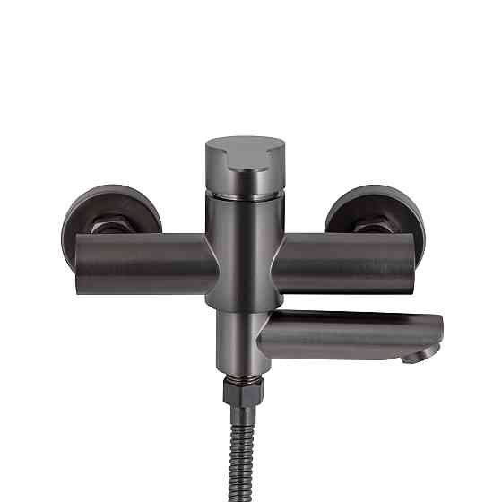 Змішувач для ванни Brinex Pure 006 з поворотним виливом (з душовим гарнітуром) Graphite BRIPUR006GRP Київ