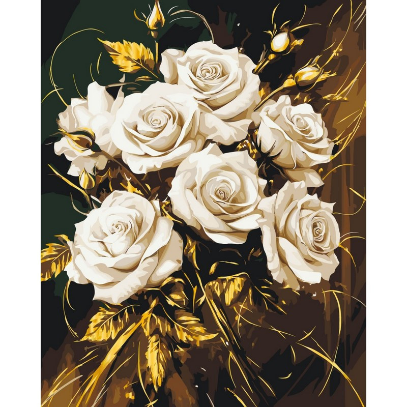 Картина за номерами "Розкіш троянд" 13165-AC з металізованими фарбами 40х50 см Вінниця - фото 1