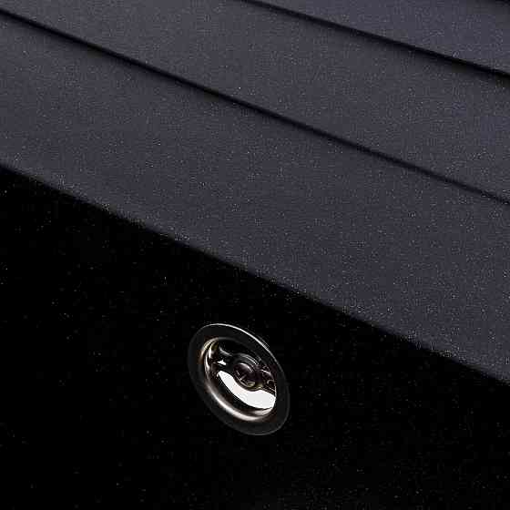 PLATINUM Кухонна мийка гранітна матова 7050 CASCADA Platinum чорний металік Київ