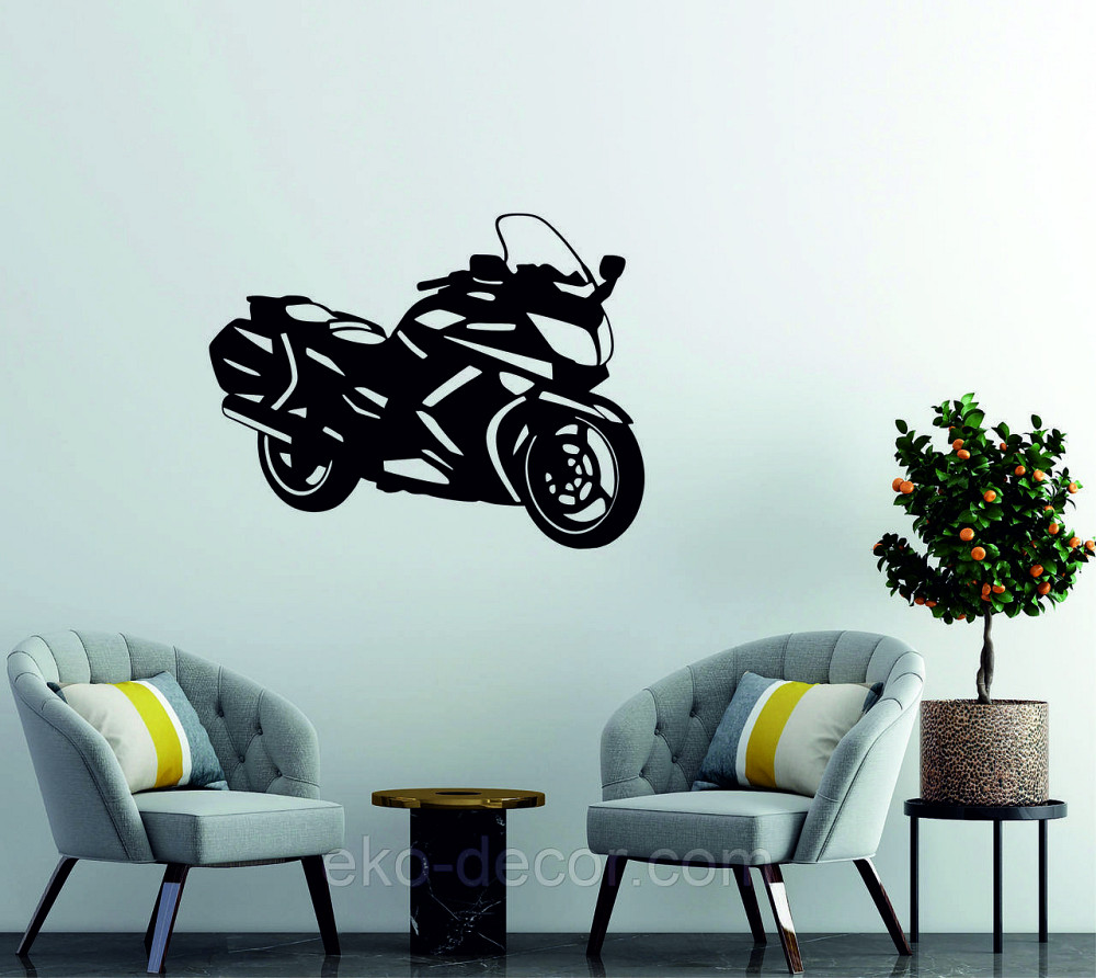 Декоративное настенное Панно «Мотоцыкл» Декор на стену 70*53 см, Черный Киев - изображение 2