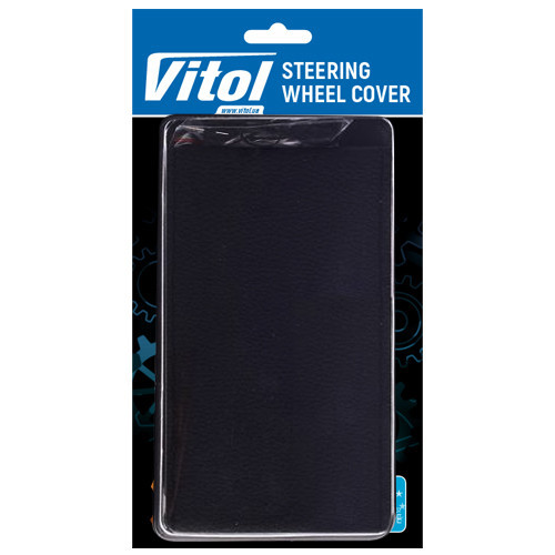 Чохол-оплітка на кермо VSF-H68/4 M чорний шкіряний з перфорацією і 4 швами Харків - фото 1