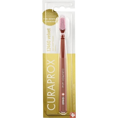 Зубная щетка Curaprox 12460 Velvet Ультрамягкая коричневая с розовым (CS 12460-05) Винница - изображение 1