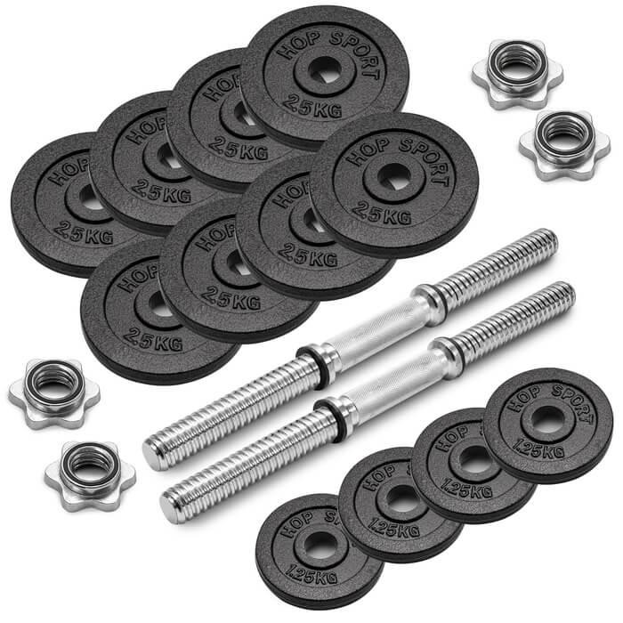 Гантелі металеві Hop-Sport New 2 х 15кг із рукавичками Київ - фото 7