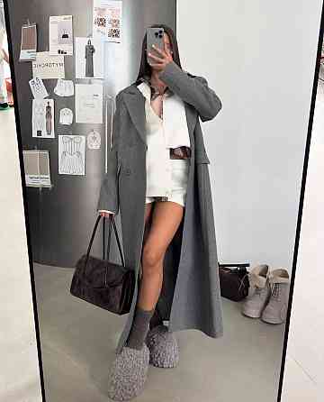 Жіноче трендове пальто оверсайз крій вовна + підкладка 46/48 Одеса