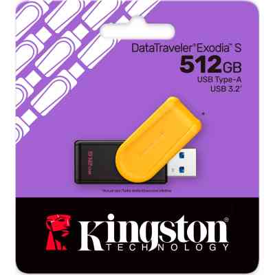 USB флеш накопитель Kingston 512GB DataTraveler Exodia S USB 3.2 (DTXS/512GB) Винница