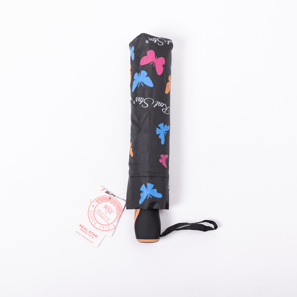 Полуавтоматический зонт с принтом, черный, 97 см Киев - изображение 4