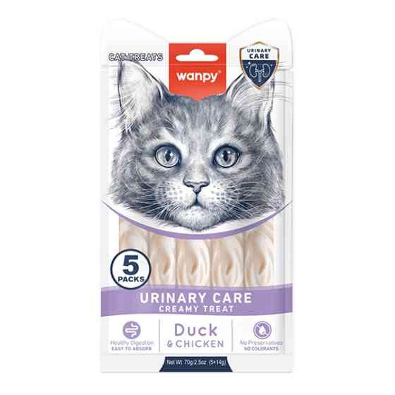 Wanpy Functional Creamy Lickable Treat Urinary Care ВАНПІ УРІНАРІ функціональні рідкі ласощі для котів із сечокам’яною хворобою Київ