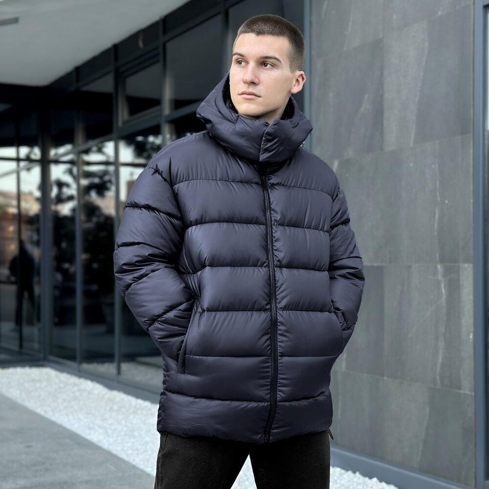 Чоловіча зимова куртка темно-синя Pobedov Snowfall Київ - фото 1