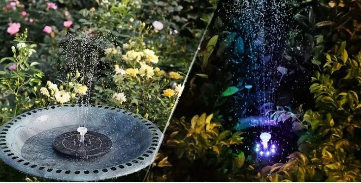 Плаваючий садовий фонтан на сонячній батареї з підсвічуванням Київ - фото 4