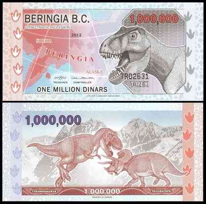 Beringia Берингия - 1000000 Dinars 2012 UNC Полтава