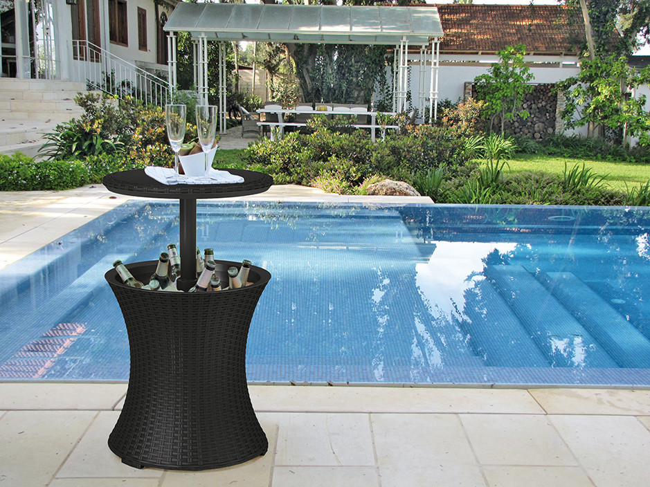 Стіл-бар пластиковий Keter Cool Bar Rattan, сірий Київ - фото 5