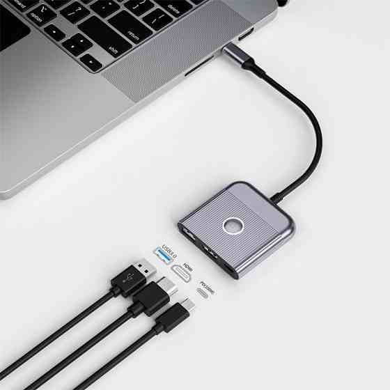USB-Hub WIWU Traveling 3in1 USB C hub Wi-HB002 Gray Одеса