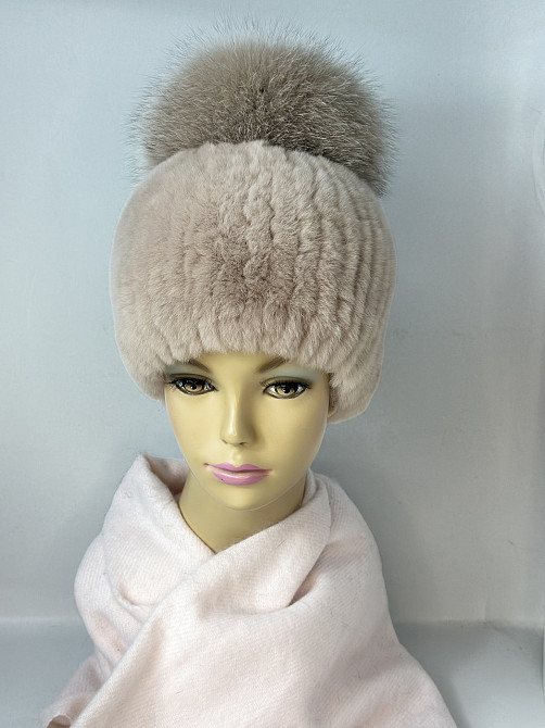 Шапка хутряна жіноча бон Джина Rex Бежевий Харків - фото 2