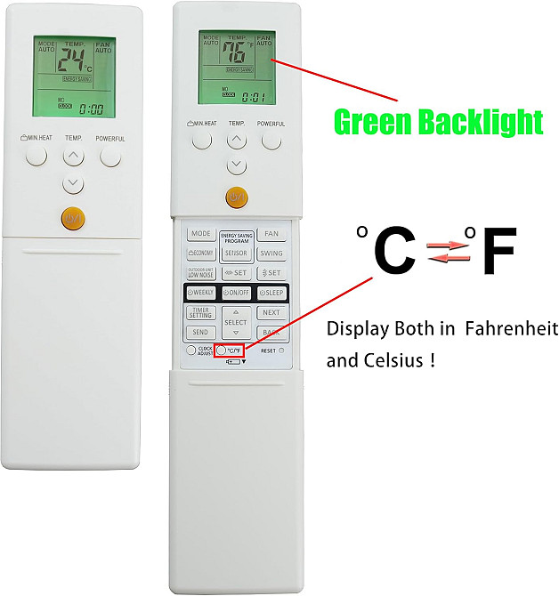 Пульт для кондиціонера Fujitsu AR‑RED1U, AR‑REF1U, AR‑REM1U, AR‑REY1U, AR‑REA1E, AR‑REA2E, AR‑REB1E, AR‑REB2E Луцьк - фото 2