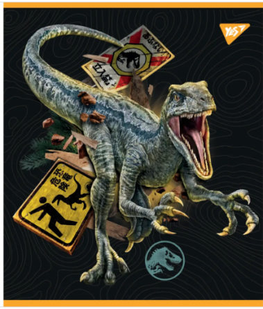 Зошит для записів А5/18 кл. "YES" "Jurassic world" мат. ВДЛ+УФ-виб.+мікроембосінг 766809, шт Київ