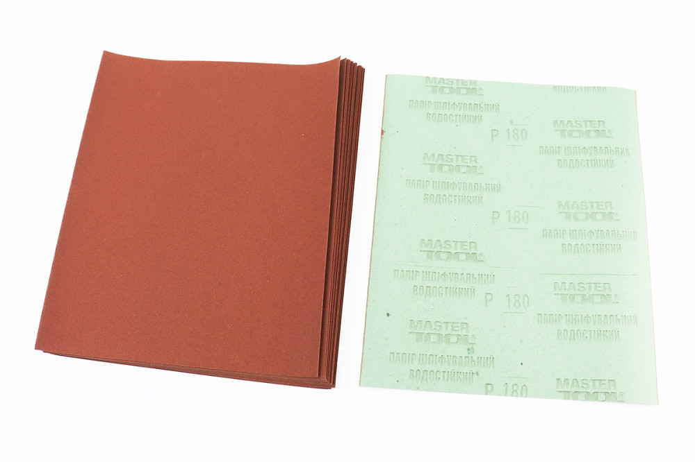 Шліфувальний папір водостійкий 230x280мм K180 к-кт 20шт 08-2618-Р Київ - фото 1