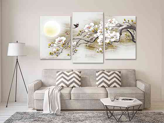 Модульная картина в гостиную / спальню  Магнолія   Art-743_3 100x150 см Київ