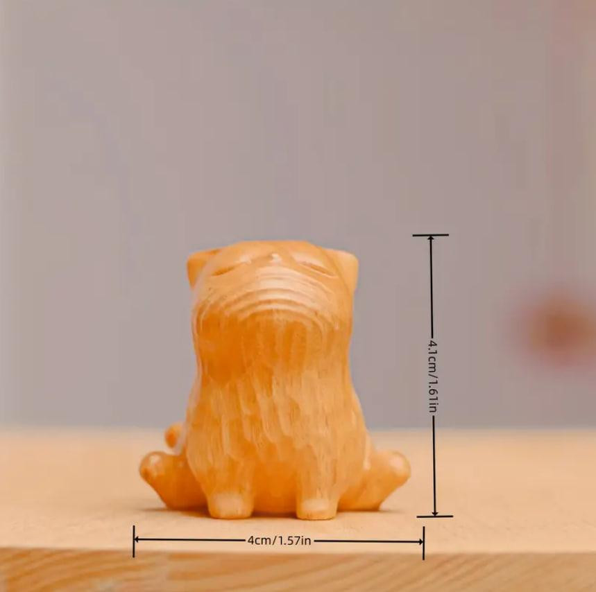 Деревянная фигурка кота из самшита. Современный, игривый и милый оберег в виде кота. Киев - изображение 4