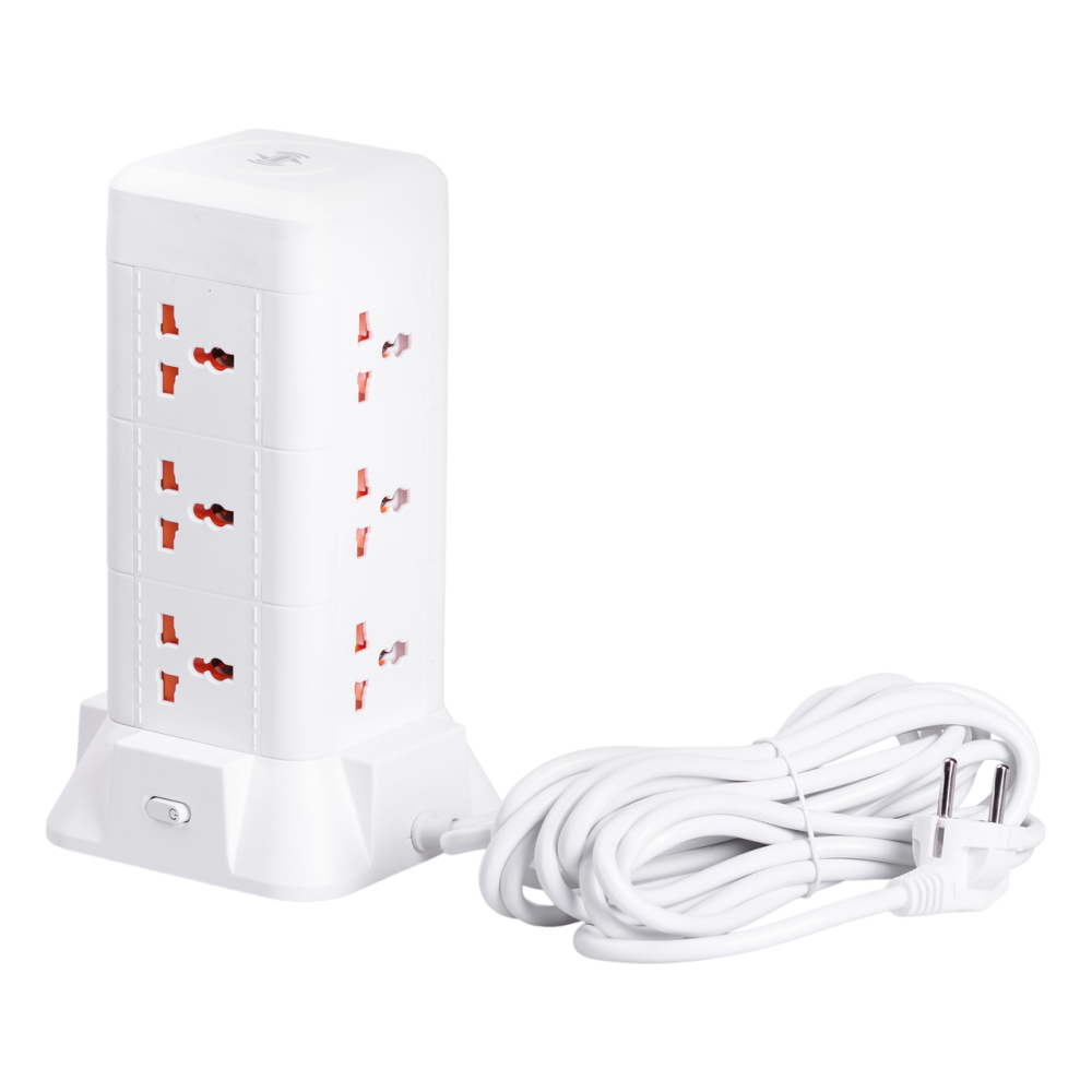Yiwu Мережевий фільтр подовжувач 4.8 м з лампою на 9 універсальних розеток з 2 USB, 1 Type-C, б Коломыя - изображение 1