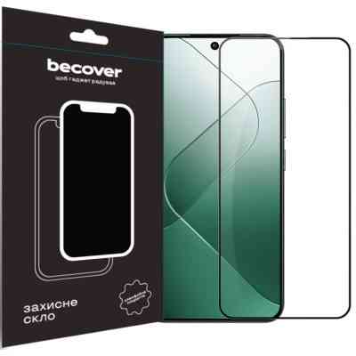 Стекло защитное BeCover Xiaomi 14 5G Black (710789) Винница