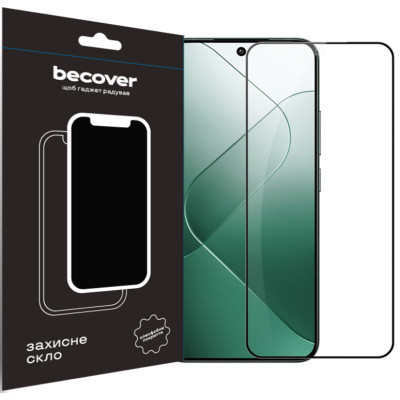 Стекло защитное BeCover Xiaomi 14 5G Black (710789) Винница - изображение 1