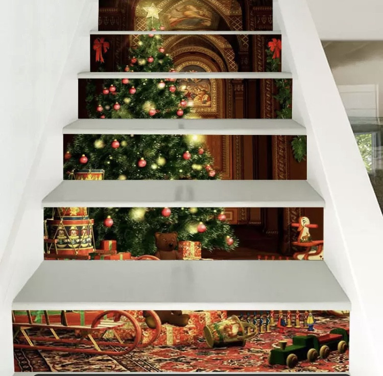 Наклейки на новий рік "Ялинка" - розмір стікера 50*70см, силікон Київ - фото 5