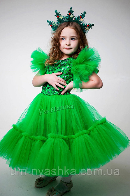 Зеленое пышное платье Елочка, Весна, платье Цветочка Кривой Рог - изображение 1