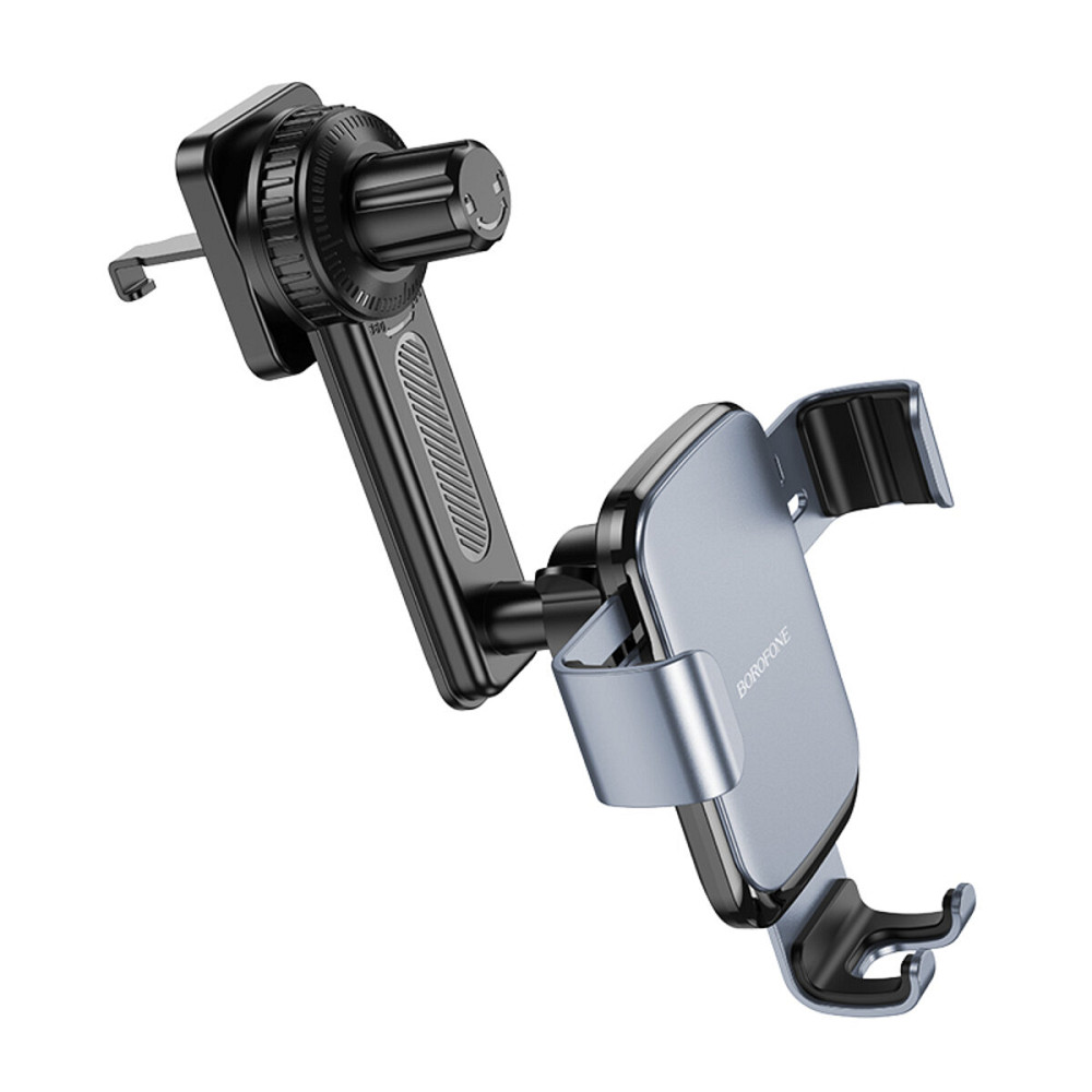 Тримач для мобільного BOROFONE BH94 Warrior gravity car holder(air outlet) Black Metal Gray (6941991105333) Київ - фото 3
