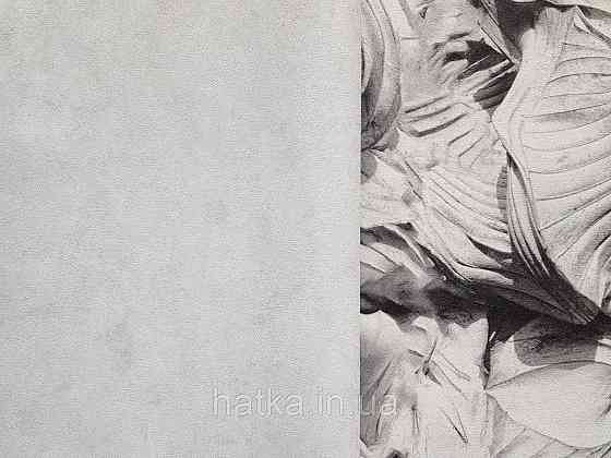 Шпалери вінілові на флізеліні гарячого тиснення DU&KA 1.06х10 вензель основа під штукатурку сірі коричневі Київ