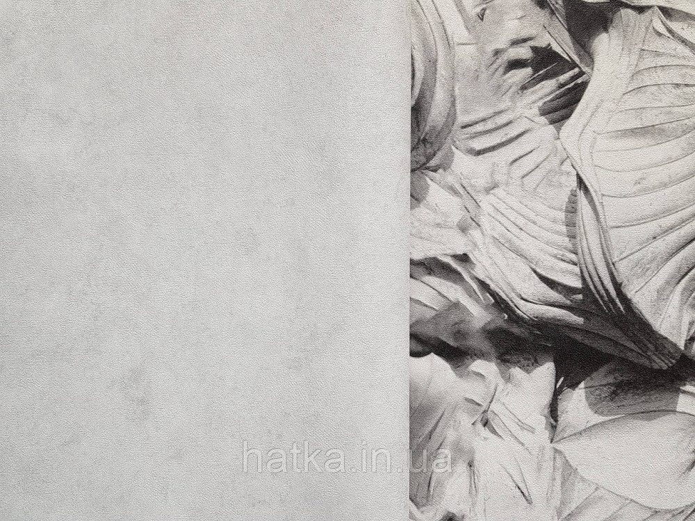 Шпалери вінілові на флізеліні гарячого тиснення DU&KA 1.06х10 вензель основа під штукатурку сірі коричневі Київ - фото 2