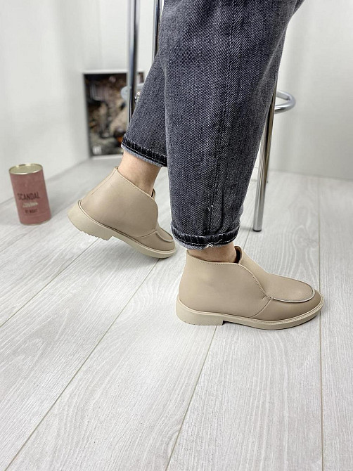 Daragani Жіночі черевики з натуральної шкіри бежеві демісезонні весна-осінь р. 36, 39 (3158) / Коломия - фото 2