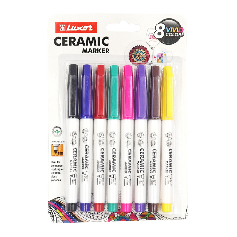 Набір маркерів для кераміки Ceramic 34500/8bc 8 кольорів Вінниця - фото 1