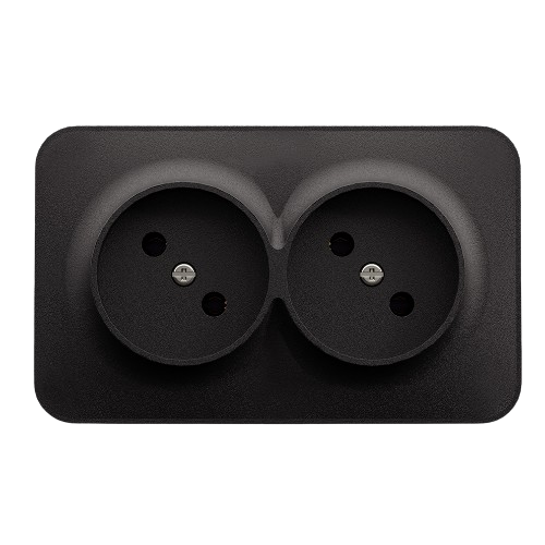 BINERA чорний/графіт Розетка зовнішня 2-а IP20 Videx Житомир - фото 3