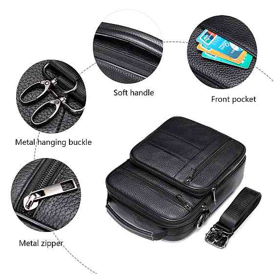 Мессенджер чоловічий шкіряний 20347 Vintage Чорний Київ