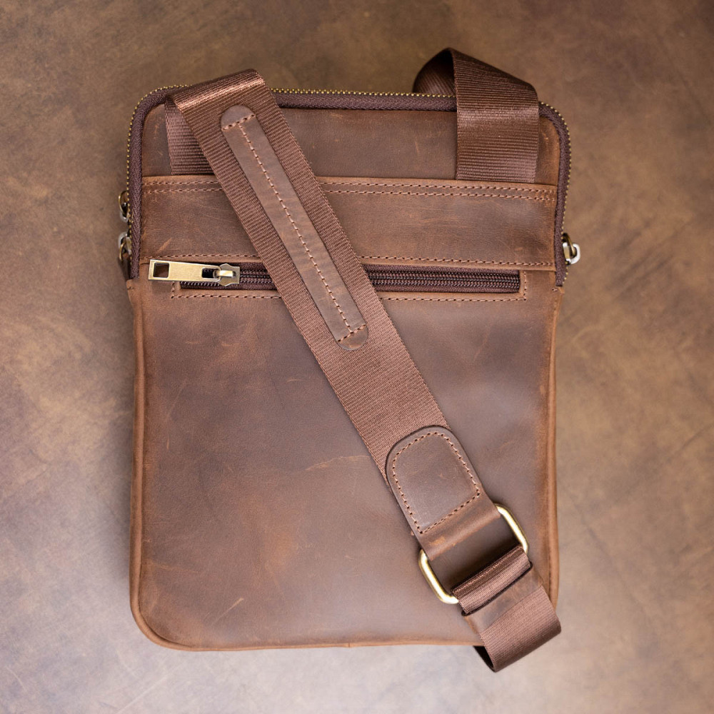 Сумка чоловіча планшет на два відділення шкіряна SHVIGEL 11285 Коричнева Київ - фото 10