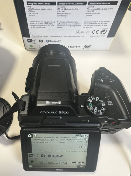 Фотоапарат Nikon B500+40X Зум + Wi-Fi Bluetooth Київ - фото 2