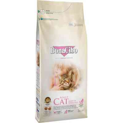 Сухой корм для кошек BonaCibo Adult Cat Light&Sterilized 2 кг (8694686406137) Винница